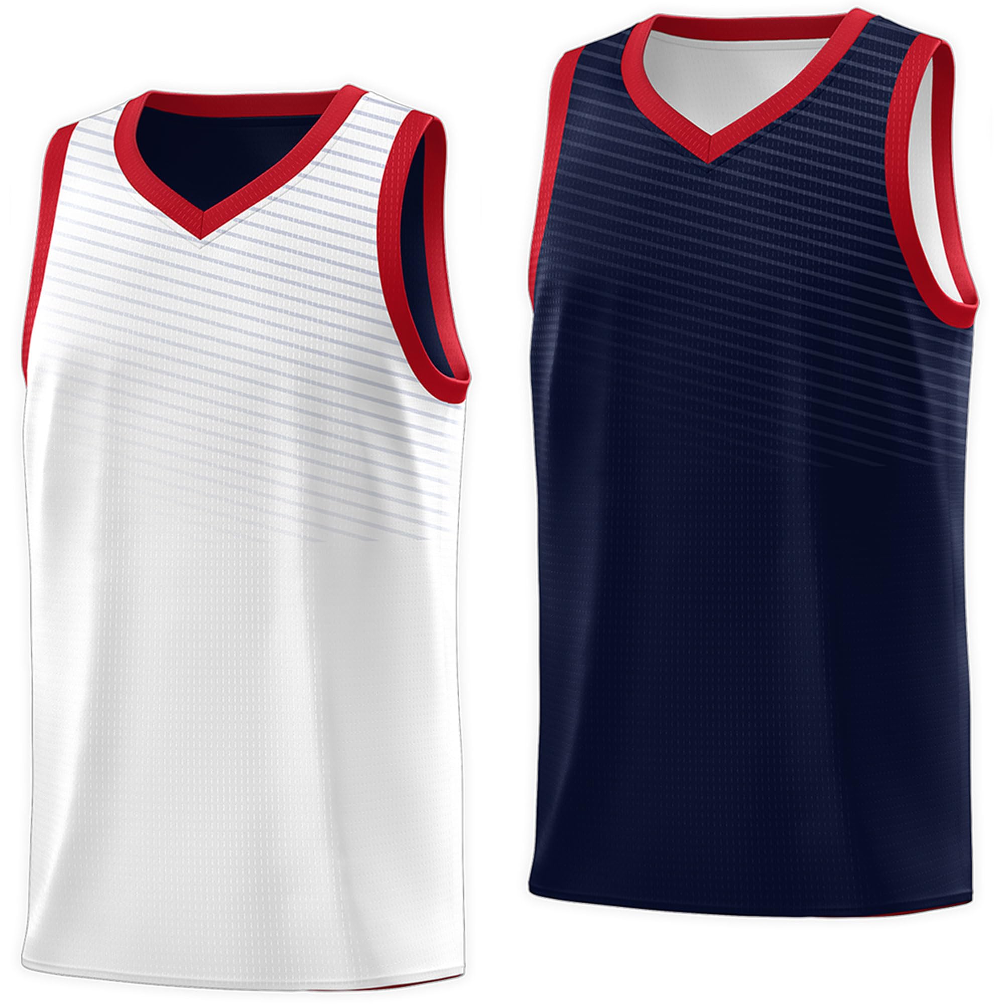 KXK Camiseta regata masculina reversível de basquete lisa atlética